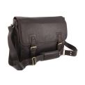 Кожаная сумка через плечо темно-коричневого цвета Ashwood Leather Jasper Dark Brown. Вид 2.